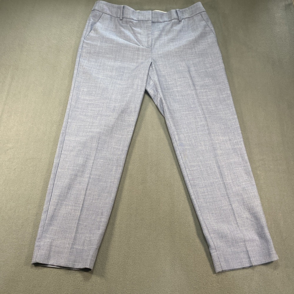 Talbots Hampshire Ankle Women's Trouser Pants Blue Size 14 Straight Leg Work